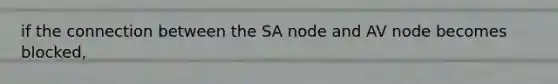 if the connection between the SA node and AV node becomes blocked,