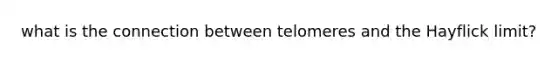 what is the connection between telomeres and the Hayflick limit?