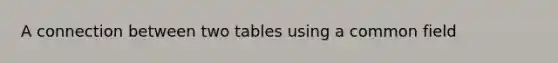 A connection between two tables using a common field