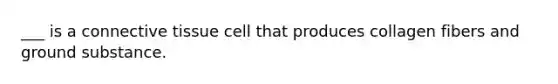 ___ is a connective tissue cell that produces collagen fibers and ground substance.