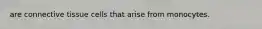 are connective tissue cells that arise from monocytes.