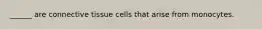 ______ are connective tissue cells that arise from monocytes.