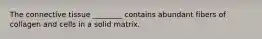 The connective tissue ________ contains abundant fibers of collagen and cells in a solid matrix.