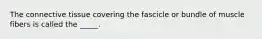 The connective tissue covering the fascicle or bundle of muscle fibers is called the _____.