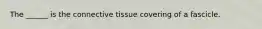 The ______ is the connective tissue covering of a fascicle.