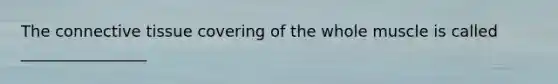 The <a href='https://www.questionai.com/knowledge/kYDr0DHyc8-connective-tissue' class='anchor-knowledge'>connective tissue</a> covering of the whole muscle is called ________________