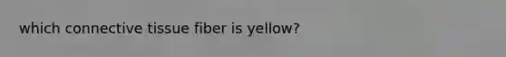 which connective tissue fiber is yellow?