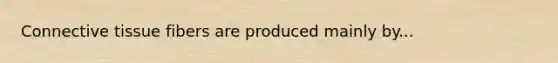 Connective tissue fibers are produced mainly by...