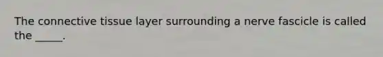 The connective tissue layer surrounding a nerve fascicle is called the _____.