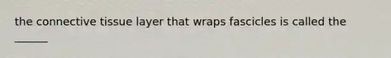 the <a href='https://www.questionai.com/knowledge/kYDr0DHyc8-connective-tissue' class='anchor-knowledge'>connective tissue</a> layer that wraps fascicles is called the ______