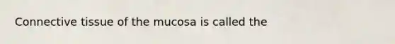 Connective tissue of the mucosa is called the