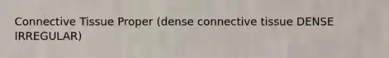 Connective Tissue Proper (dense connective tissue DENSE IRREGULAR)