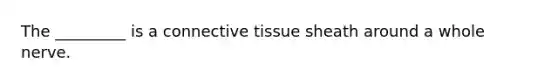 The _________ is a connective tissue sheath around a whole nerve.