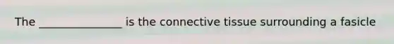 The _______________ is the <a href='https://www.questionai.com/knowledge/kYDr0DHyc8-connective-tissue' class='anchor-knowledge'>connective tissue</a> surrounding a fasicle