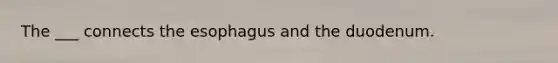 The ___ connects the esophagus and the duodenum.