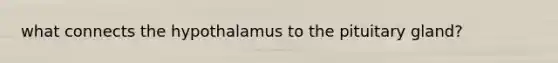 what connects the hypothalamus to the pituitary gland?