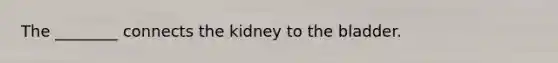 The ________ connects the kidney to the bladder.