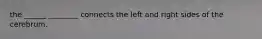 the ______ ________ connects the left and right sides of the cerebrum.