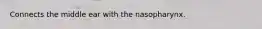 Connects the middle ear with the nasopharynx.