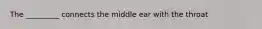 The _________ connects the middle ear with the throat