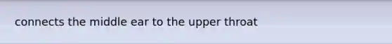 connects the middle ear to the upper throat
