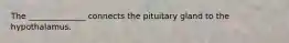 The ______________ connects the pituitary gland to the hypothalamus.