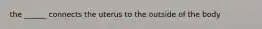 the ______ connects the uterus to the outside of the body