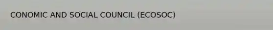 CONOMIC AND SOCIAL COUNCIL (ECOSOC)