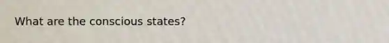 What are the conscious states?