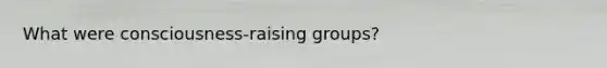 What were consciousness-raising groups?