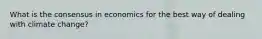 What is the consensus in economics for the best way of dealing with climate change?