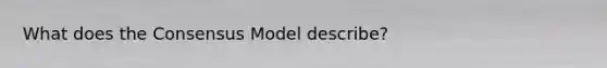 What does the Consensus Model describe?