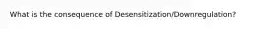 What is the consequence of Desensitization/Downregulation?