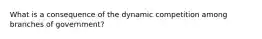 What is a consequence of the dynamic competition among branches of government?