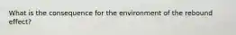 What is the consequence for the environment of the rebound effect?