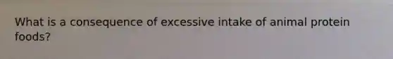 What is a consequence of excessive intake of animal protein foods?