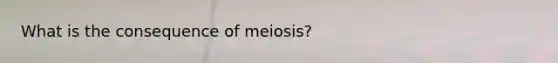 What is the consequence of meiosis?