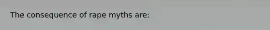 The consequence of rape myths are: