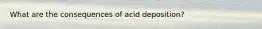 What are the consequences of acid deposition?