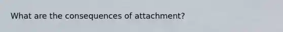 What are the consequences of attachment?