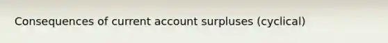 Consequences of current account surpluses (cyclical)