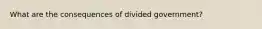 What are the consequences of divided government?