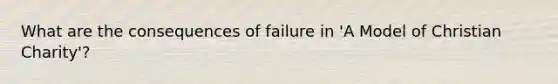 What are the consequences of failure in 'A Model of Christian Charity'?