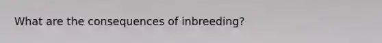 What are the consequences of inbreeding?