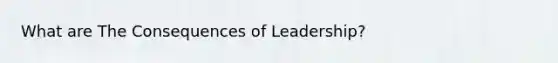 What are The Consequences of Leadership?