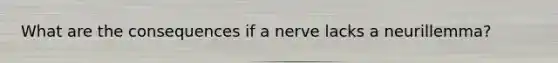 What are the consequences if a nerve lacks a neurillemma?