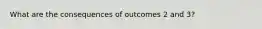 What are the consequences of outcomes 2 and 3?