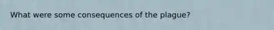 What were some consequences of the plague?