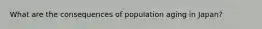 What are the consequences of population aging in Japan?