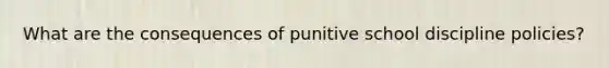 What are the consequences of punitive school discipline policies?